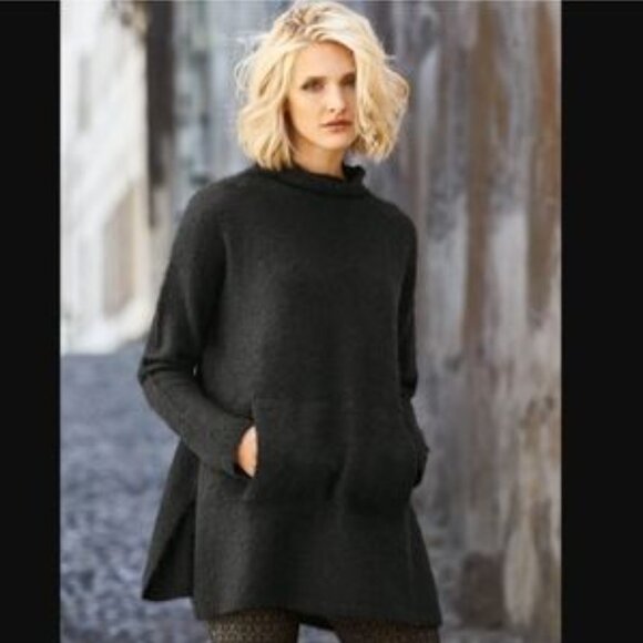 Black Balie Tunic Sweater Peruvian Connection - Picture 5 of 11